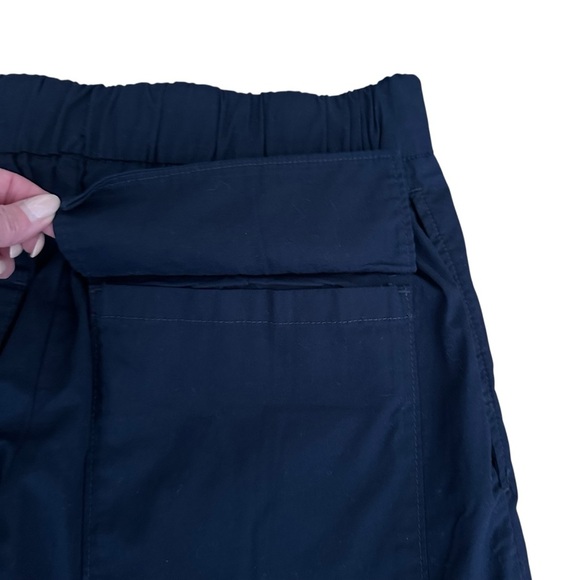 BANANA REPUBLIC Navy Blue Poplin Straight Leg Pants Modern Basic Casual Chic 8 - Picture 9 of 14